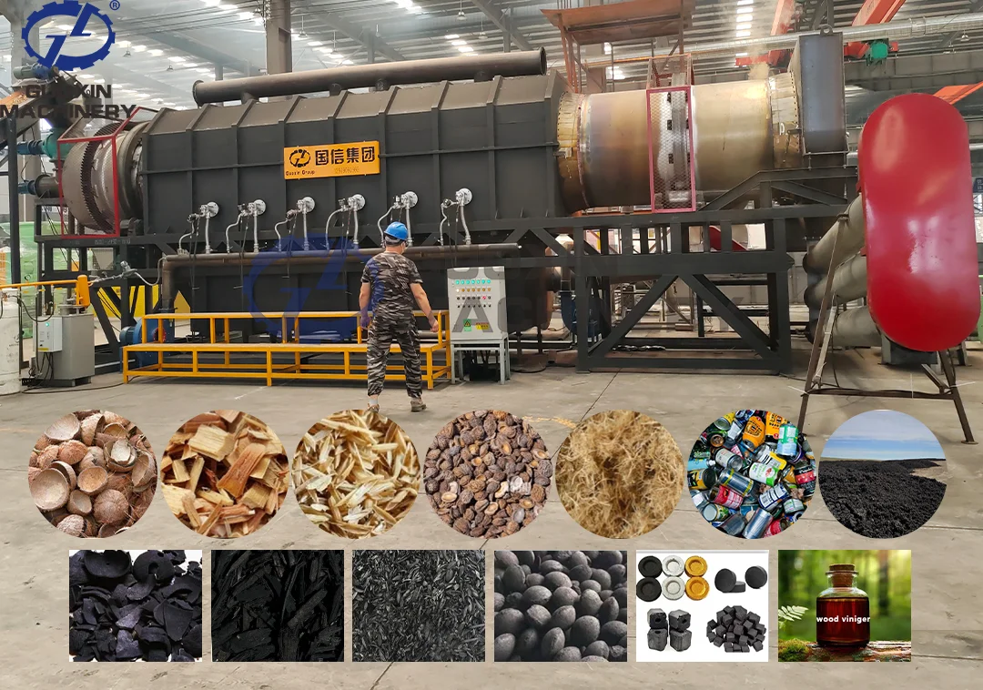 Continuous Carbonization Pyrolysis Machine