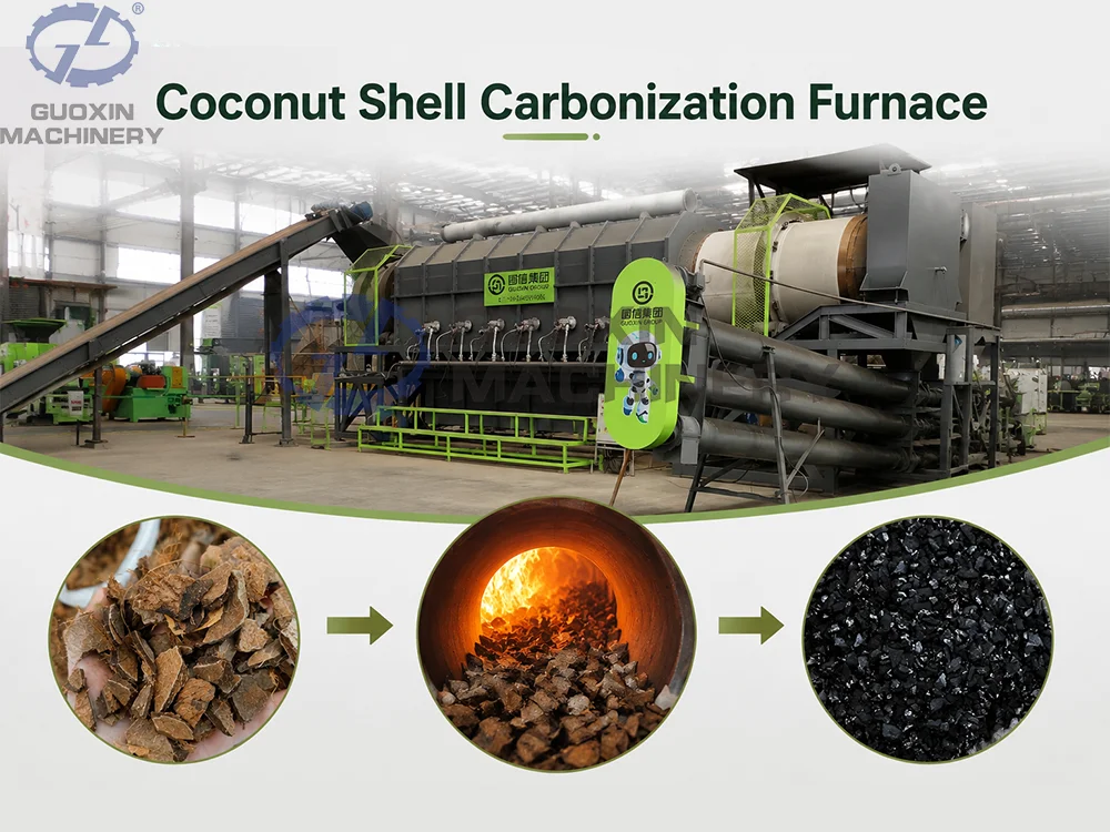 Coconut Shell Carbonization and Briquette Production Line